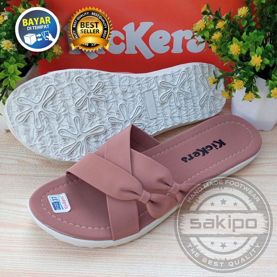 PROMO 6.6 SHOPEE MALL GREAT SALE MURAH LEBAY !! SANDAL SLOP WANITA KICKERS SALEM / SANDAL REMAJA SLOP PITA  KICKERS / SAKIP0