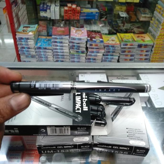 

Uniball Gel impact 1,0 hitam isi 12