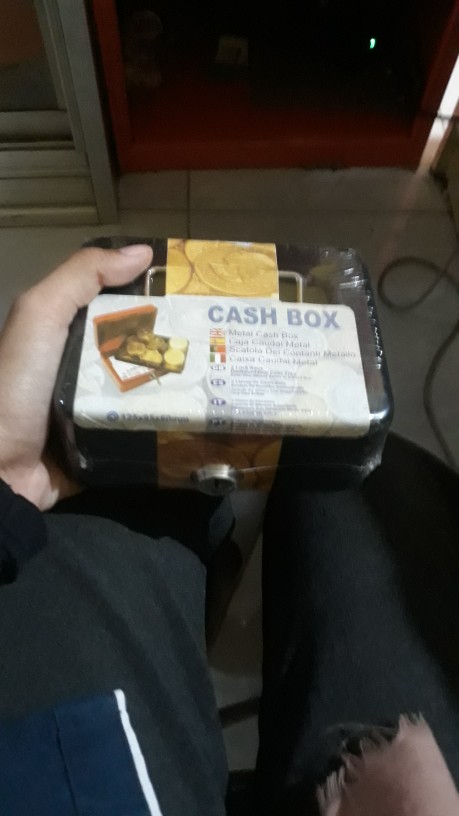 Cash Box Brankas Mini 125 X95 X 60 Mm Kotak Brangkas  Uang Perhiasan Besi Murah Deposit Box  500gr