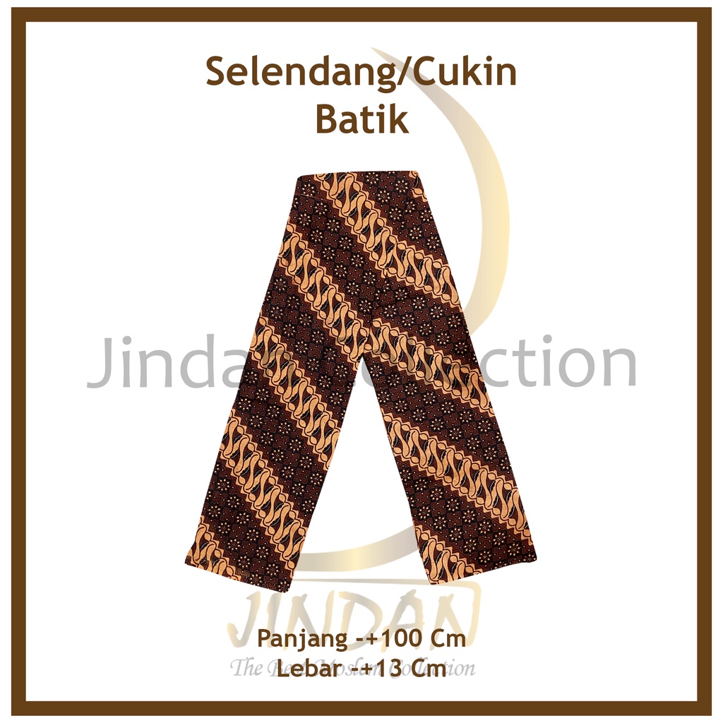 Cukin/Selendang Betawi | Syal Batik-Coklat