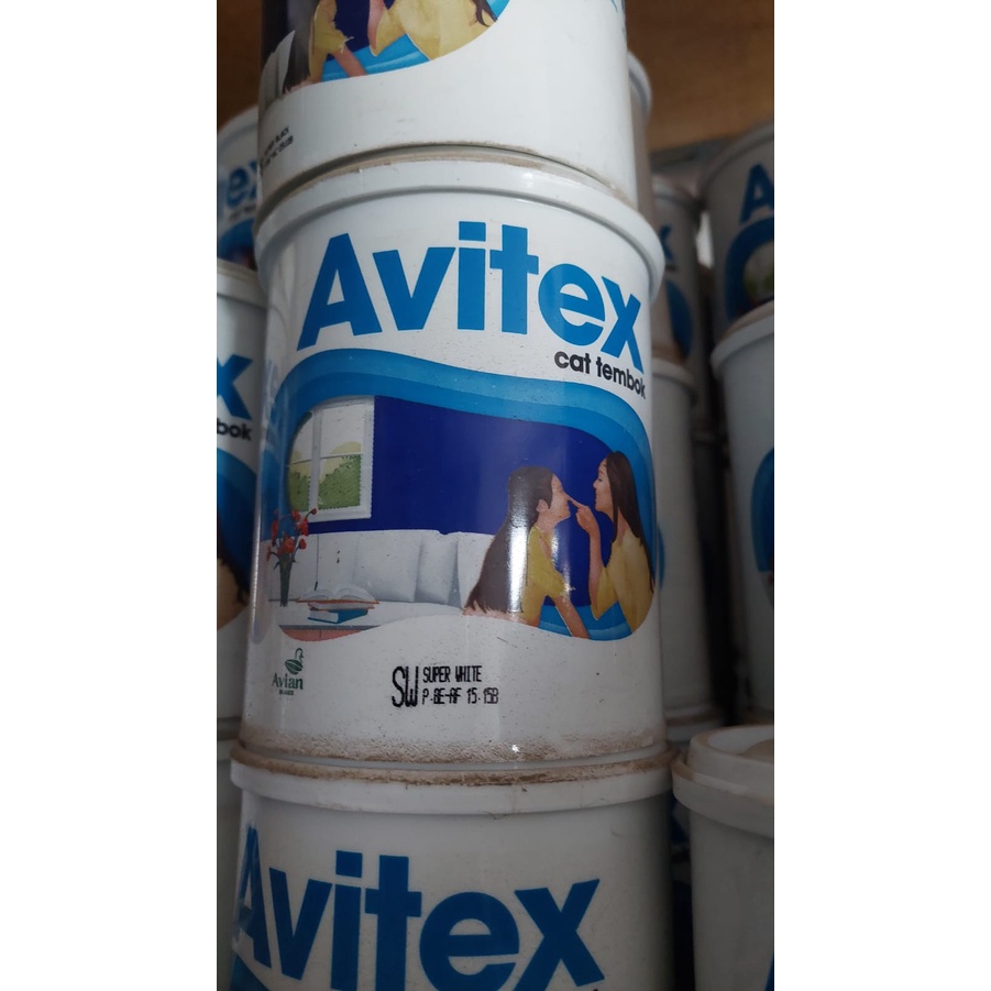 Cat tembok avitex 1kg cat campuran air/cat plafon,triplek SW Super White Putih