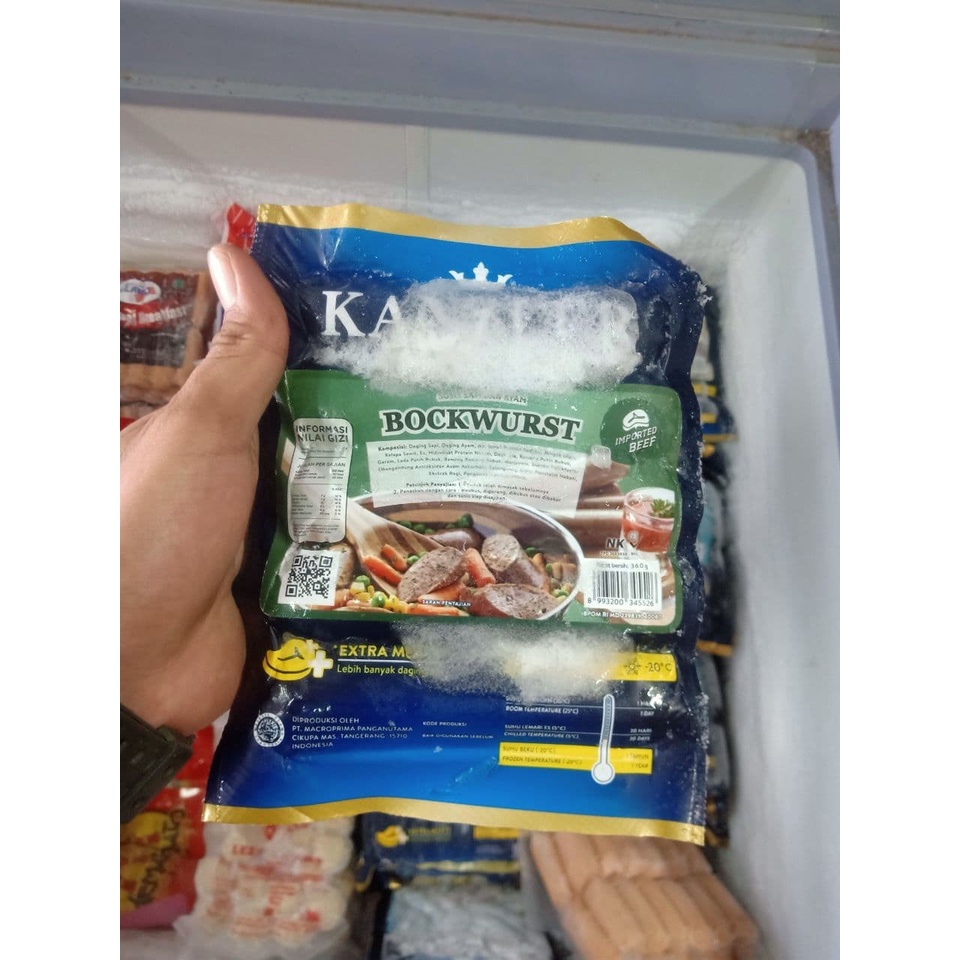 

SOSIS SAPI BAYAM BEEF BOCKWURST SAUSAGE KANZLER - FROZEN FOOD PURWAKARTA