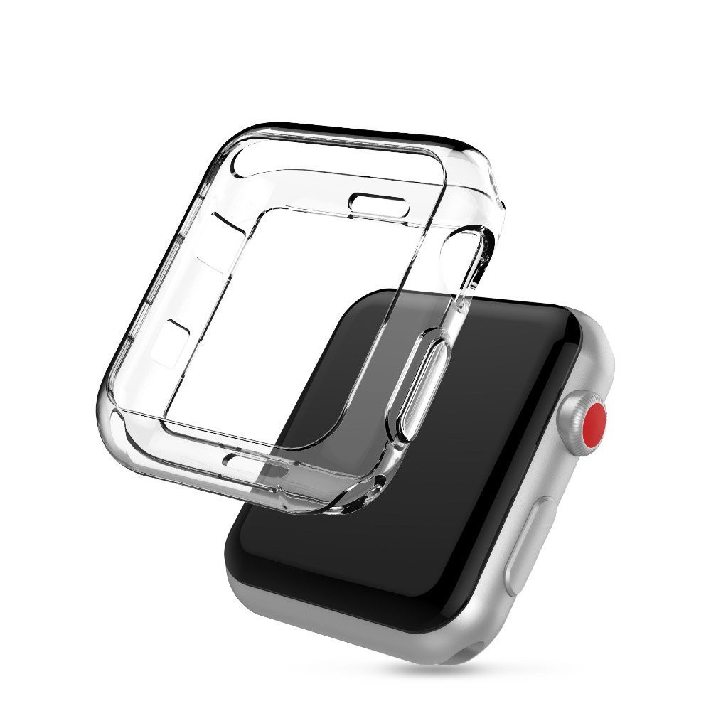 clear soft tpu protector case cover for apple watch series 7 6 se 5 4 3 2 1 38mm 42mm 40mm 44mm 41mm