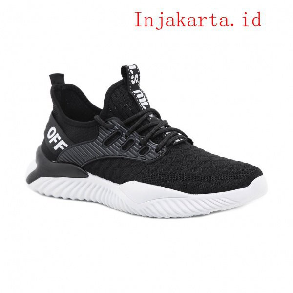 PVN Sepatu Sneakers Kasual Hitam Casual Pria 459 EtxQ