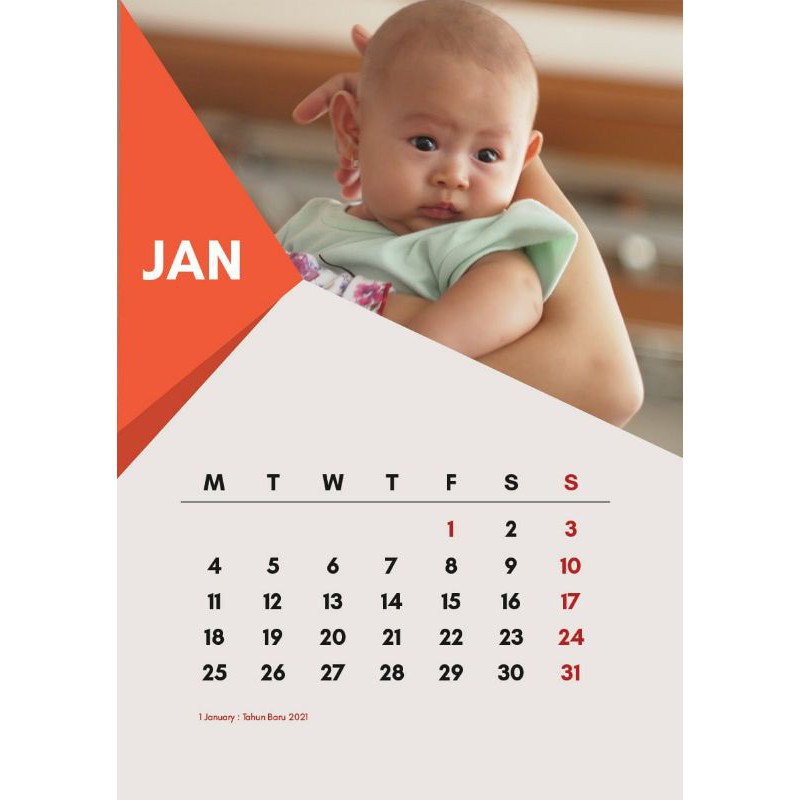 

Kalender 2021 Simple ( Kostum Foto )