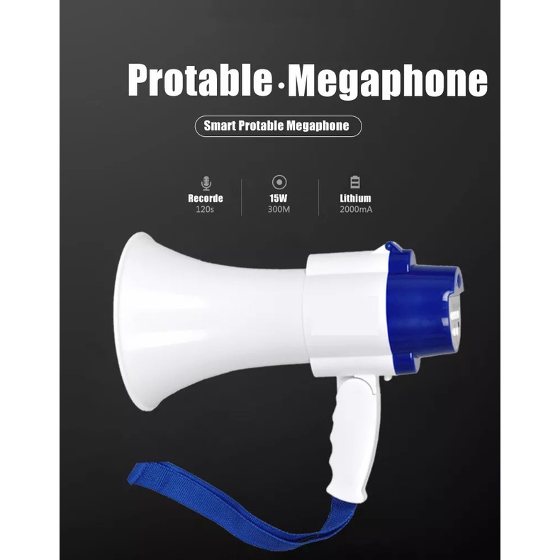 MEGAPHONE TOA PENGERAS SUARA ALARm REKAM 10W SIRINE SPEAKER Portable