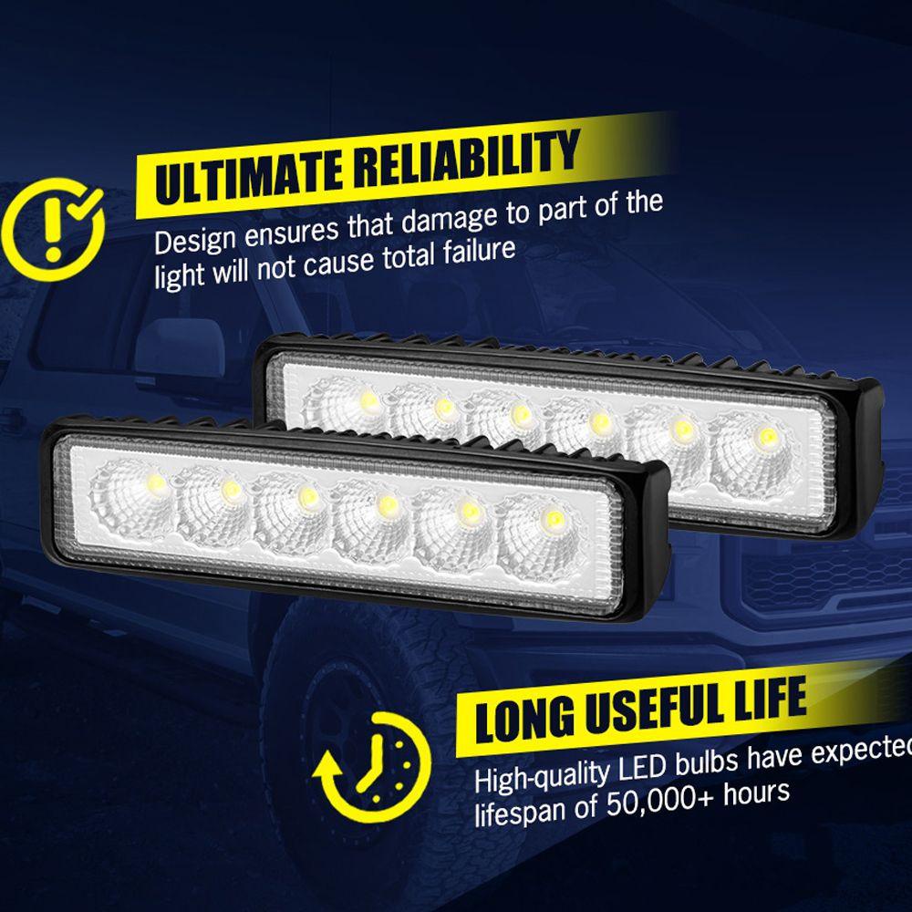 Lanfy Lampu Kabut Mundur Aksesoris Mobil Universal Onderdil Otomatis 18W Lampu Mengemudi Lampu Mobil Lampu Kabut 6inci Lampu Kerja Led