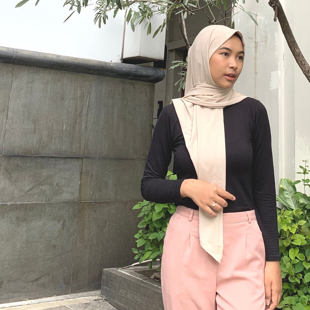 Salma Jilbab Instan Jersey Polos Premium 3 In 1