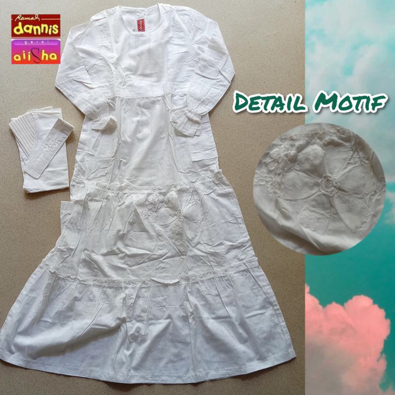 Abaya/gamis ihrom/putih anak perempuan by dannis -- JA1810NA IH,✔️