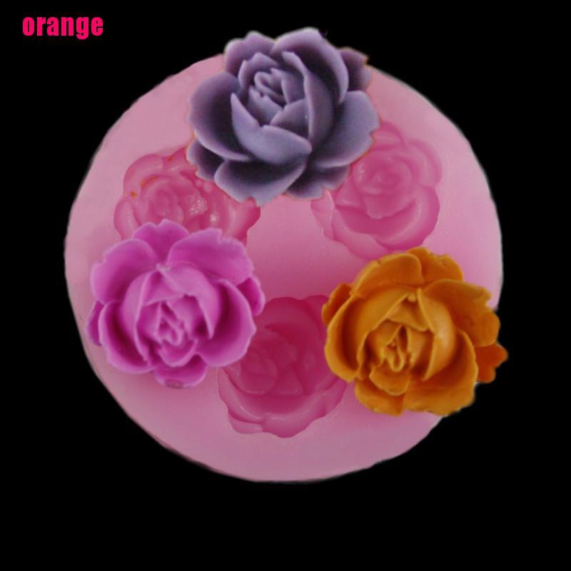 Cetakan Adonan Kue Fondant Desain Bunga Rose 3d Bahan Silikon