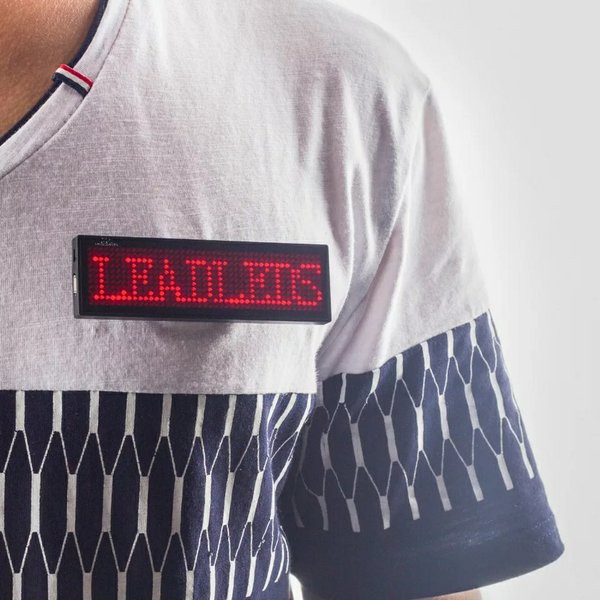 

custom led name badge tag ID card tanda nama-pesan berjalan running text-price list led-iklan