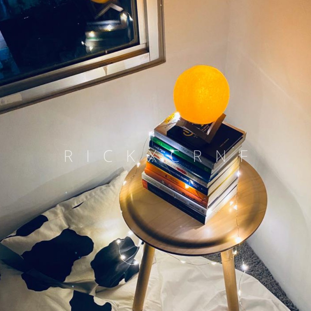 F86 Moon Lamp Lampu Tidur Bentuk Bulan 13CM 16 warna RGB + Remote