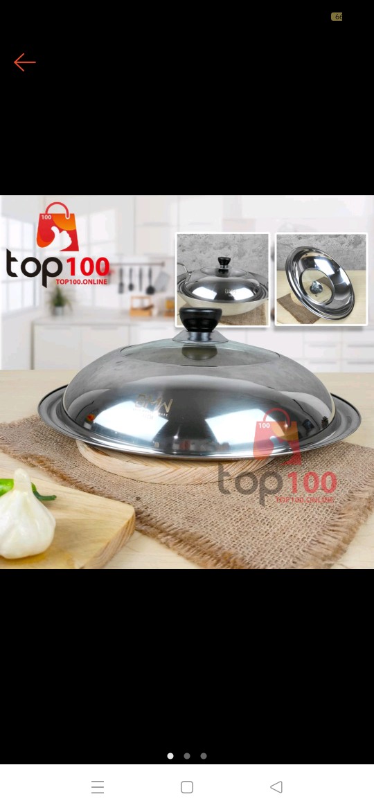 Tutup Panci Wajan Penutup Kuali Pentol Knop Handle Penggorengan Wok Pan Stainless Steel Anti Panas
