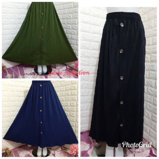 ROK PLISKET KANCING MAYUNG/ROK PLISKET KANCING