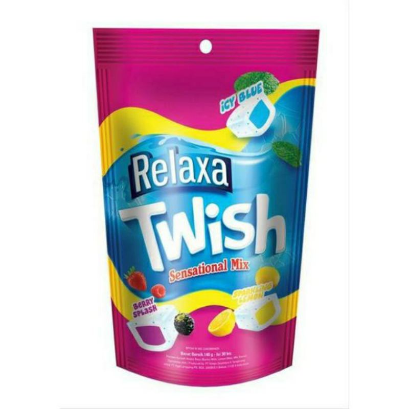 

relaxa twist chewy mint pouch permen penyegar mulut 84 gram