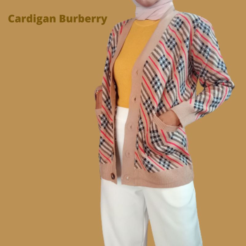 (PREMIUM)CARDIGAN RAJUT BURBERRY IMPORT/CARDIGAN RAJUT PREMIUM/SWEATER IMPORT/OUTER RAJUT WANITA IMP