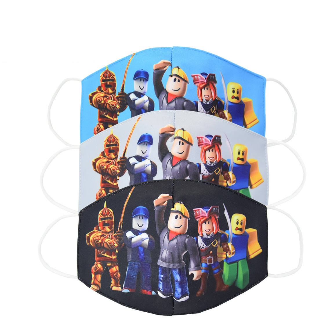 Roblox Printed Face Mask Cartoon Design Kids Baby Boys Cotton Masks Anti Dust Face Mask Shopee Indonesia - roblox joker face id