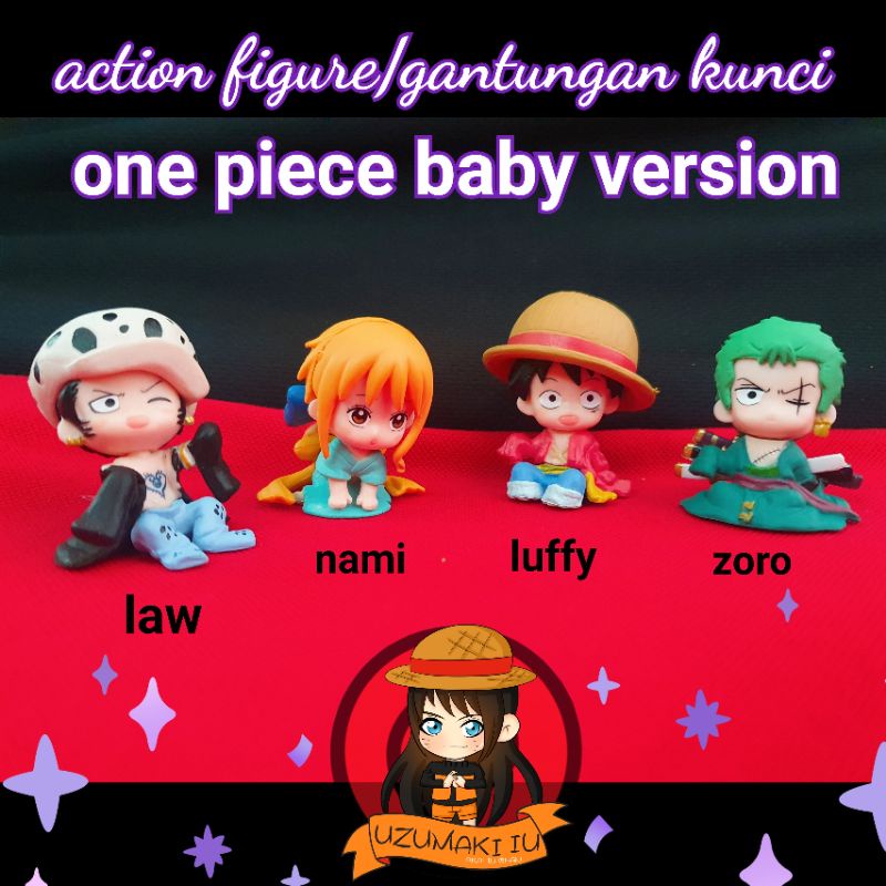 Gantungan kunci/action figure one piece baby version