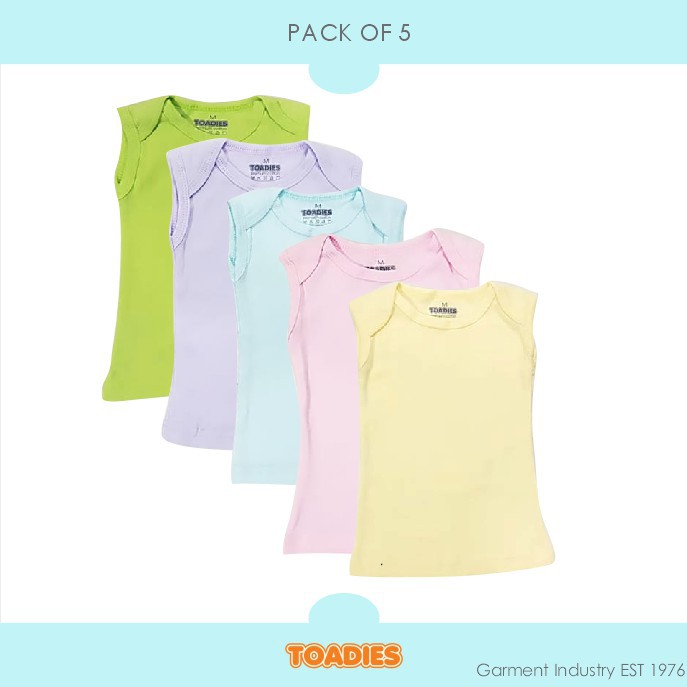 Singlet bayi warna Toadies sudah SNI