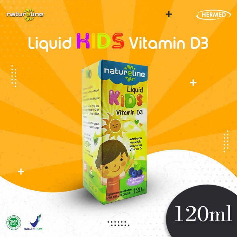 NATURELINE LIQUID KIDS VITAMIN D3 SYRUP // VITAMIN D3 ANAK SYRUP//VITAMIN TULANG ANAK