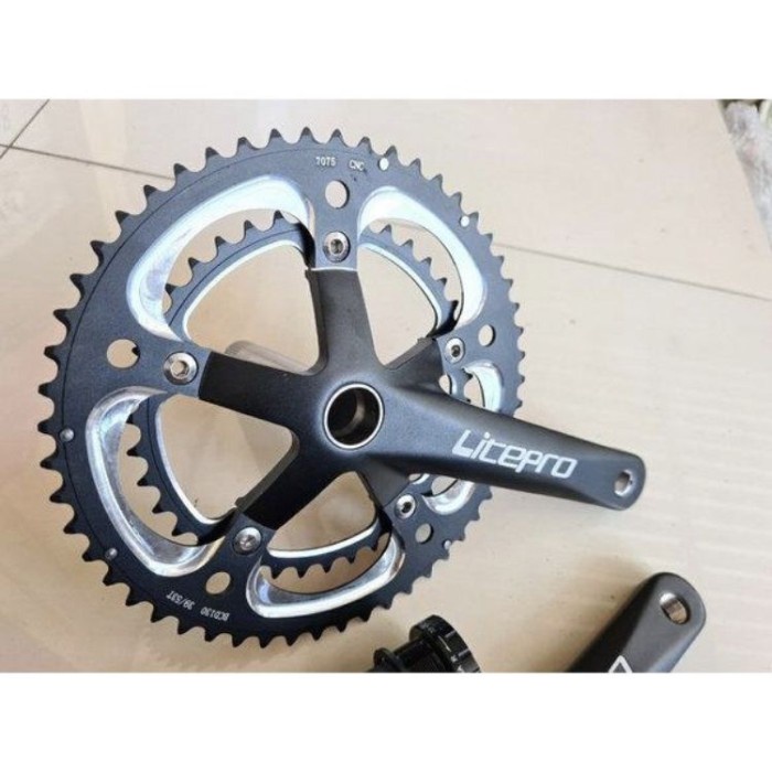 Crankset Litepro double 53T-39T crankset H2 Hollowtech11 include BBHT2