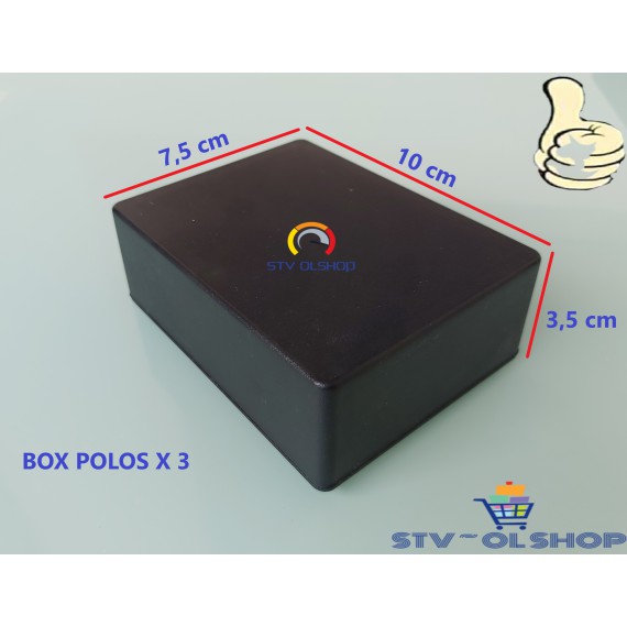 Box Polos X 3 Plastik / Box Polos Hitam Serba Guna