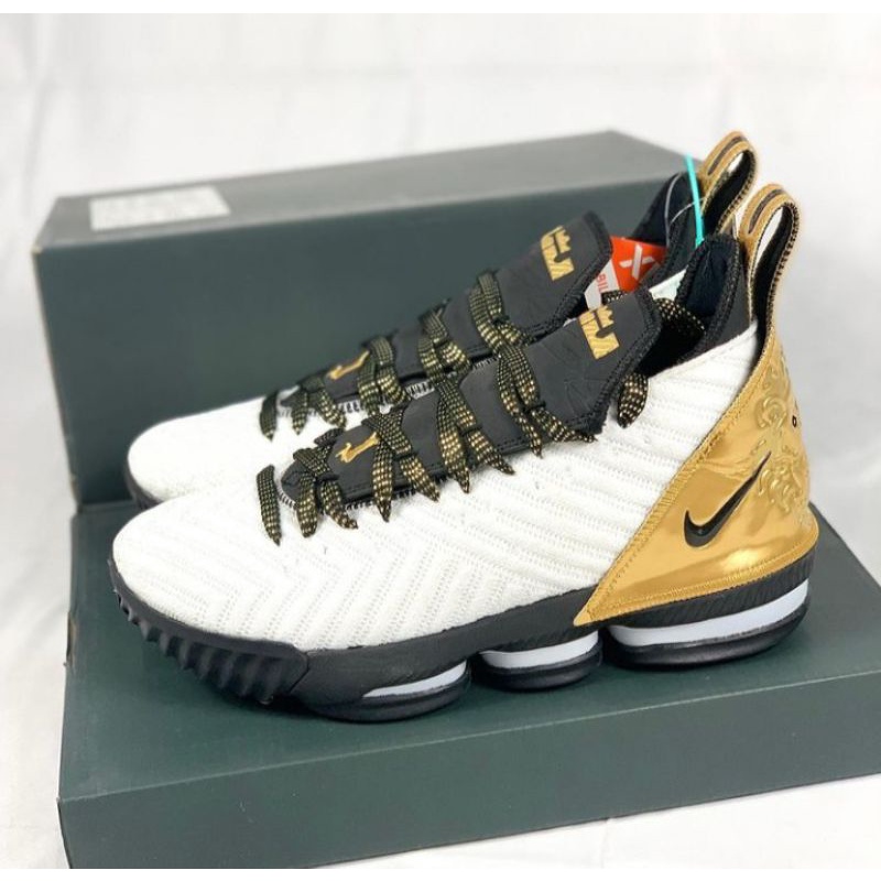 lebron james 16 shoes black and gold