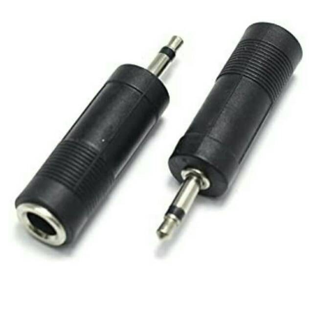 Converter Audio Jack 6.5 to 3.5 mm Mono/Konverter Aux 6.5 ke 3.5 mm