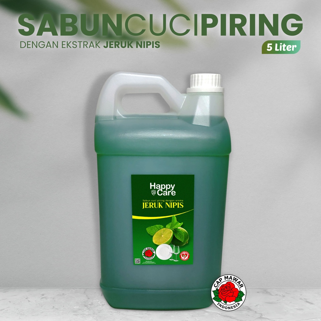 HAPPY CARE Sabun Cuci Piring Jeruk Nipis Refill 5L