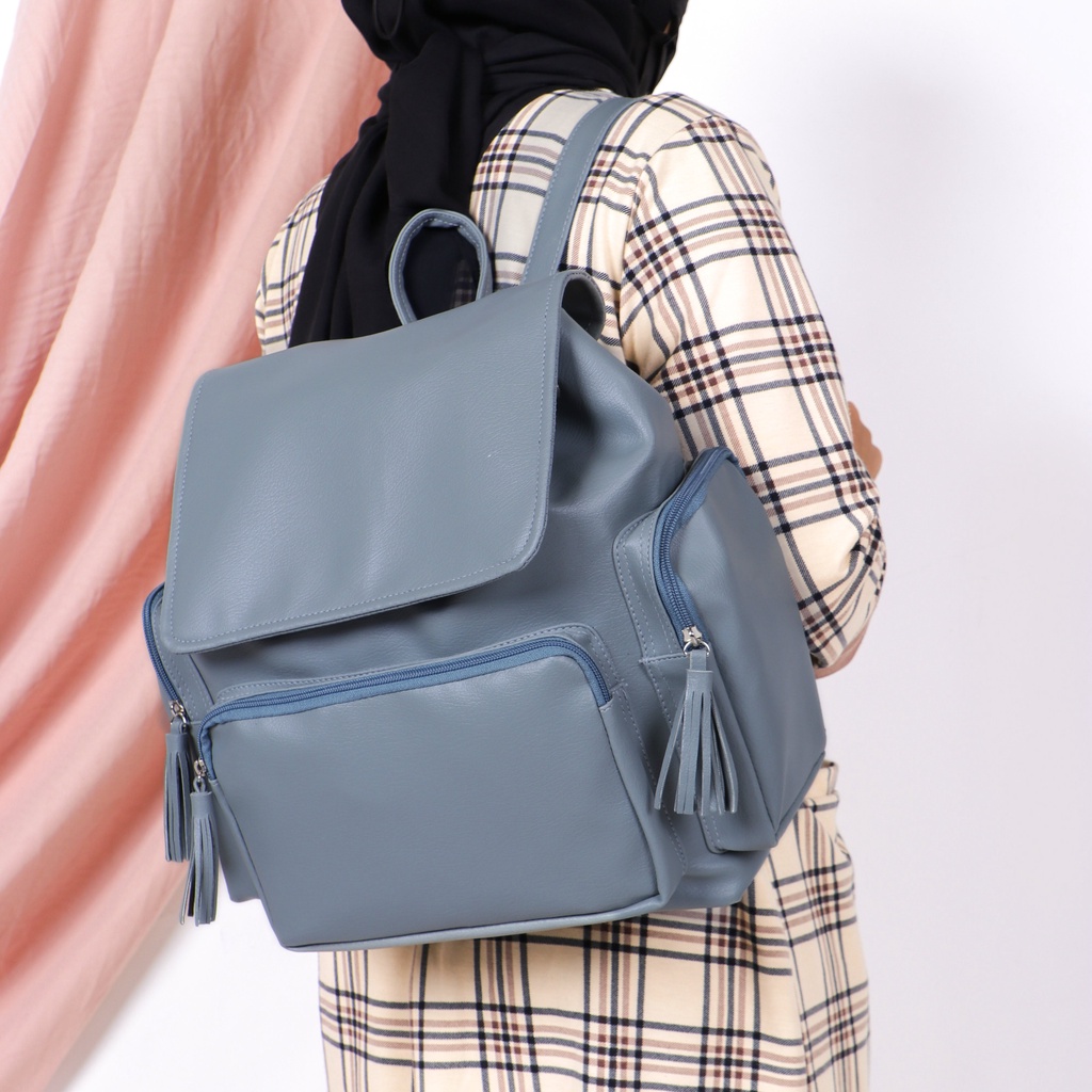 ESCORTBAGS Tas Ransel Sekolah Bahan kulit sintetis - Tas kerja - Tas kuliah Ready 7 warna