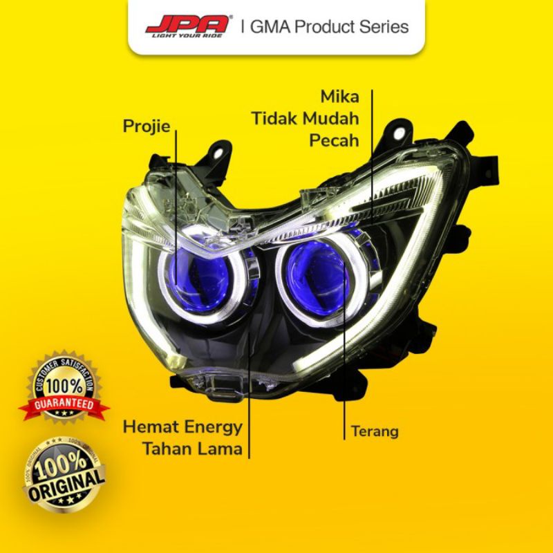Lampu Depan Nmax Old JPA Reflektor headlamp HID Proji Nmax Old JPA