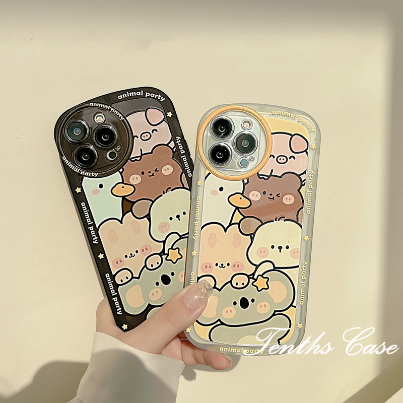 Redmi Note12 A1 A1+10C 10A 10 9A 9C 9 9T Note 11s 10s 9s 11 10 9 8 Pro Xiaomi Poco X3 NFC X3Pro M3 X3 Mi12T 11T Pro Casing Ponsel Pesta Animal Soft Clear Cover