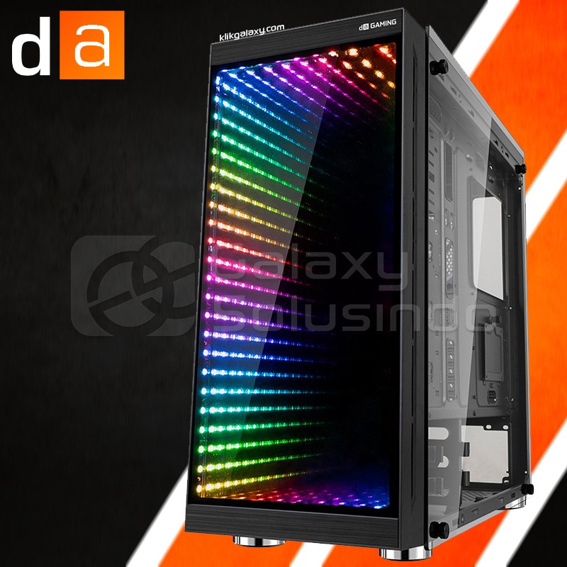 Digital Alliance DA Gaming Mirror RGB Tempered Glass Mid Tower Case