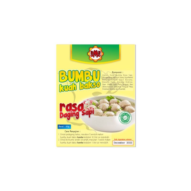 

BUMBU KUAH KALDU BAKSO 50gram