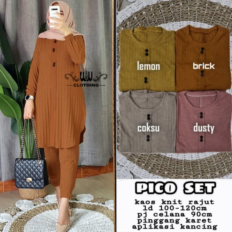 PICO SET KAOS KNIT RAJUT W&W