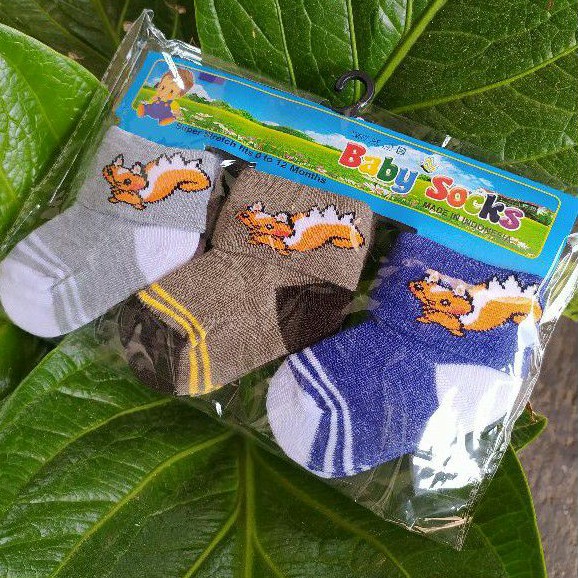 3 Pcs Kaos Kaki Bayi umur 0 sd12 Bulan - Kaos Kaki Balita 0 12bln