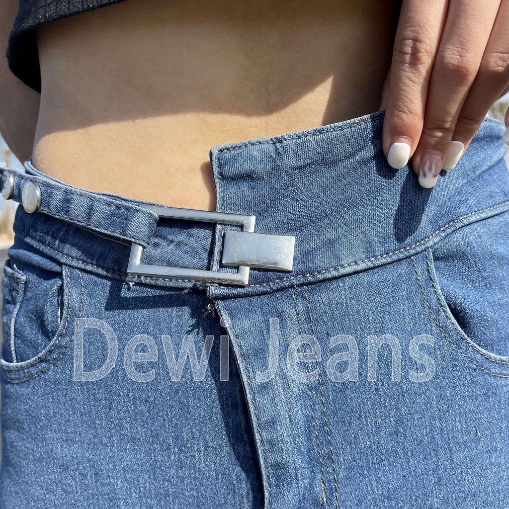 L.A.Outlet J46 wanita hitam murni Jeans Celana Panjang HW Kulot Jeans Boyfriend Jeans Korea Jeans Celana Jeans Impor jeans highwaist celana korean style celana jeans wanita jeans korea celana jeans kulot