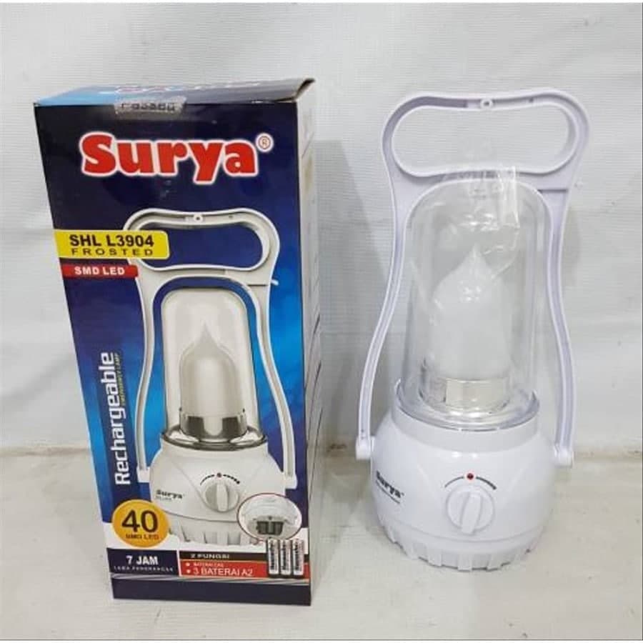 SURYA SHL L3904 Frosted Lampu Emergency Lamp Rechargeable