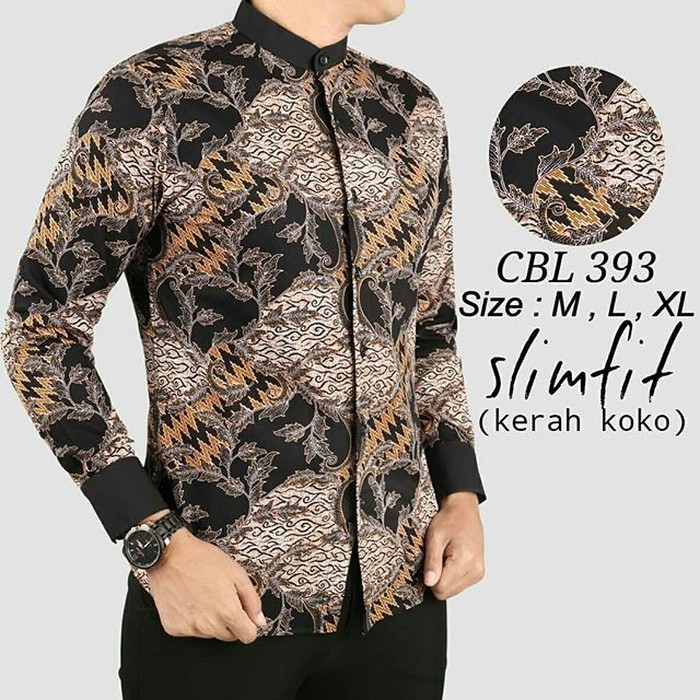 KEMEJA BATIK PRIA SLIM FIT / BAJU BATIK KOKO SLIM FIT CBL393