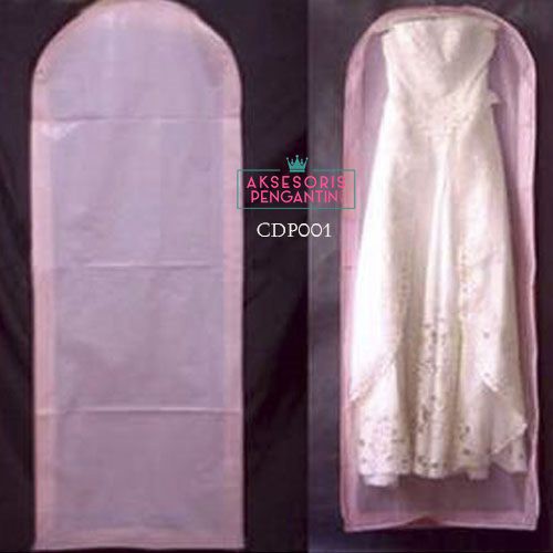 [PRODUK FAVORIT] PLASTIK PELINDUNG BAJU COVER ANTI DEBU PAKAIAN GANTUNG PINK CDP001