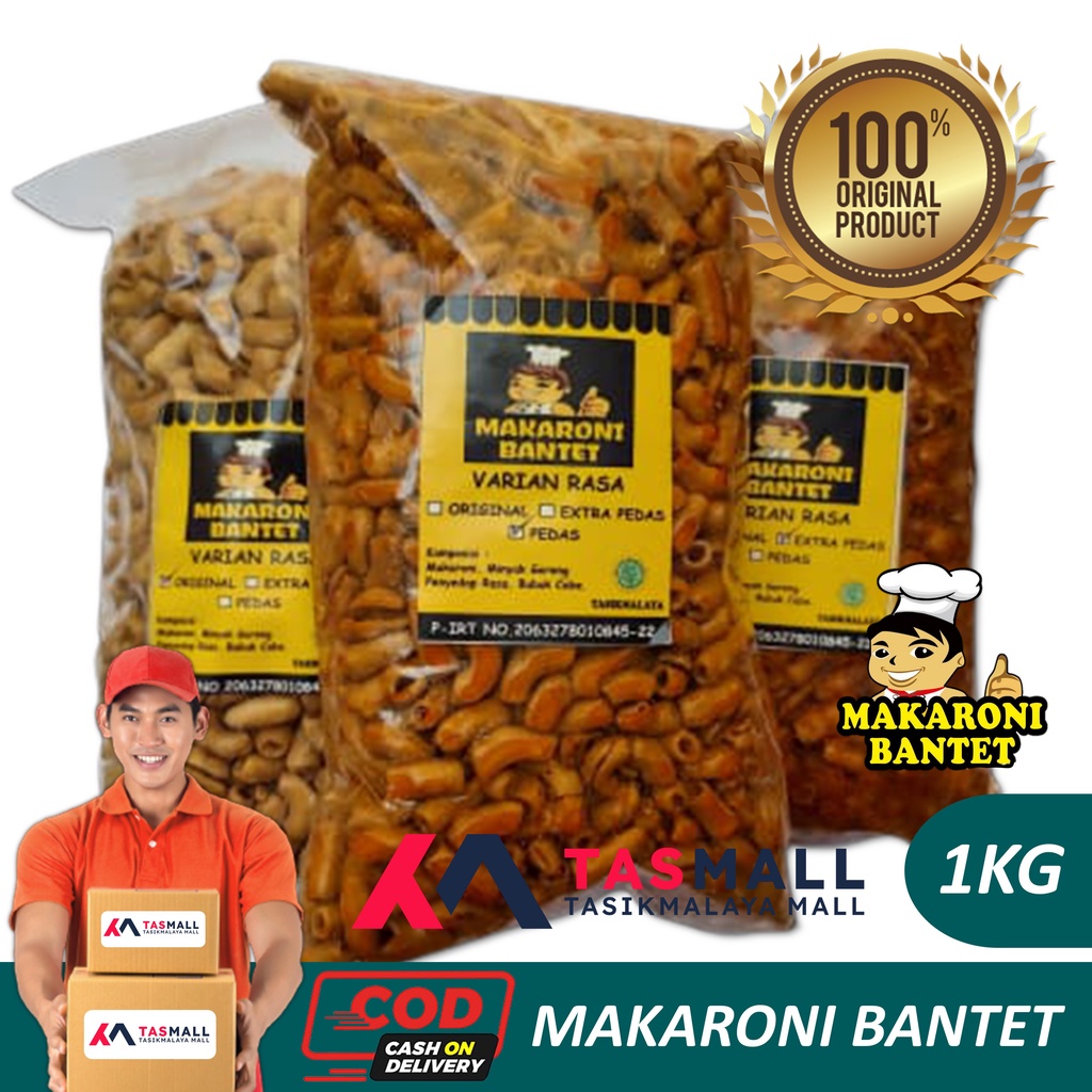 MAKARONI BANTET CAP KOKI 1 KILO Original - Pedas - Extra Pedas