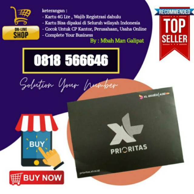 Nomor cantik XL-Axiata 10 digit Triple x