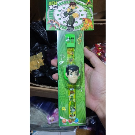 Jam tangan anak  musik bermotif karakter banyak T melodi musik led-Ben 10