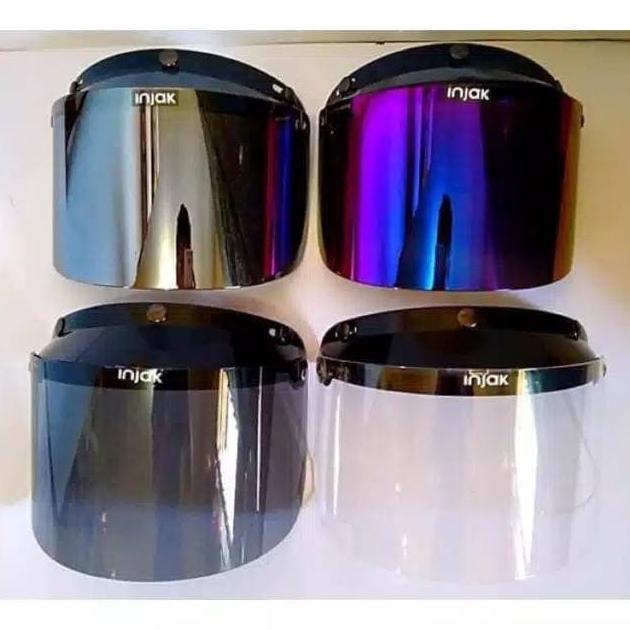 Helm Retro Bogo Jpn Retro Arc Original Black / Hitam Glossy ( Vespa )
