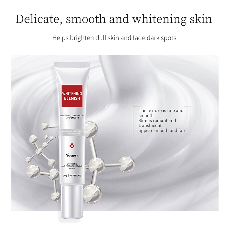 Youbuy Whitening Freckle Cream Remove Dark Spots Anti Freckle Cream Niacinamide Fade Pigmentation Melasma Brighten Creams