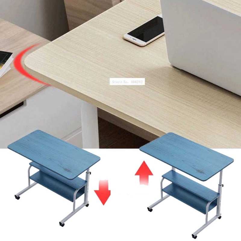 Meja Laptop Kerja Belajar Dengan Roda Adjustable Portable Laptop Desk