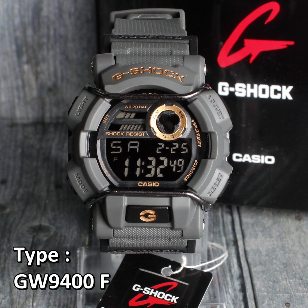 HARGA TERMURAH  CASIO G SHOCK RANGEMAN ARMY GW9400 Full Tali Abu jam tangan digital led