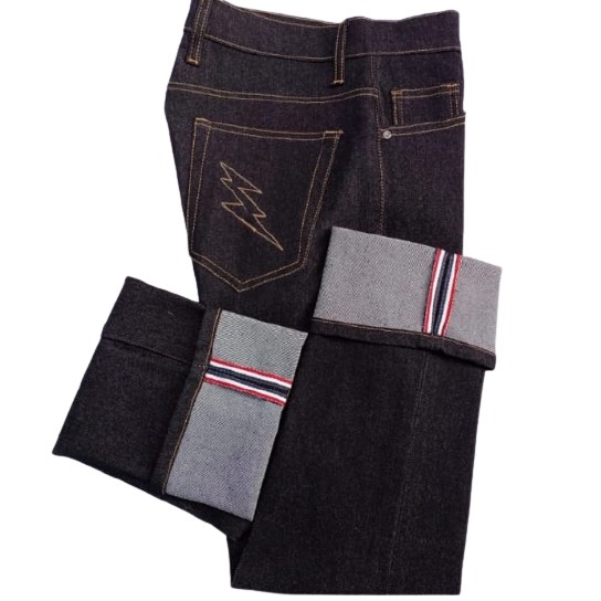 celana selvedge accent custom bahan denim jeans pria wanita terkini bisa request sesuai ukuran yang 