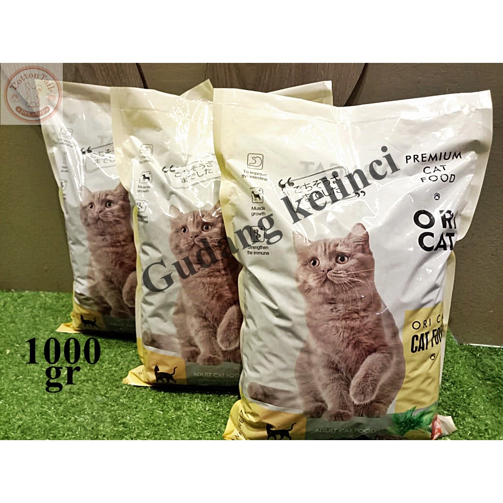 MAKANAN KUCING ORI CAT FOOD PREMIUM 1 KG REPACK MURAH