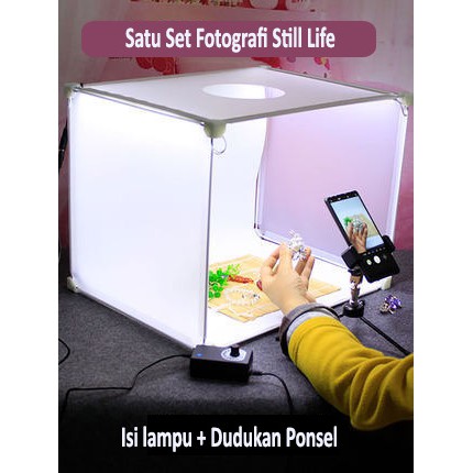 Mini Photo Studio Magic Box Light Box Portable dengan LED 45x40x40